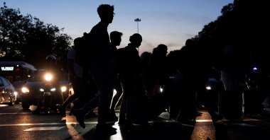 People cross the street during a power outage in Madrid, Spain, April 28, 2025. (Retuers Photo)