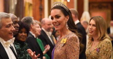 Catherine, Princess of Wales, at an evening reception for members of the Diplomatic Corps at Buckingham Palace, London, England, Dec. 5, 2023. (Getty Images)