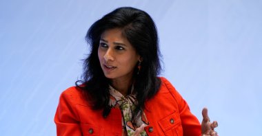 First Deputy Managing Director of the International Monetary Fund (IMF) Gita Gopinath participates in a seminar titled &quot;The Evolving Art of Monetary Policy in Emerging Markets&quot; during the 2025 annual IMF/World Bank spring meetings, Washington, U.S., April 25, 2025. (Reuters Photo)