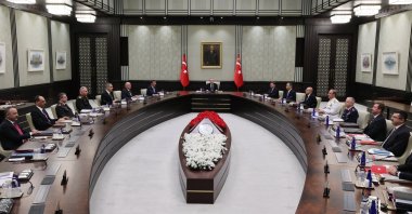 President Recep Tayyip Erdoğan chairs the National Security Council (MGK) meeting in Ankara, May 22, 2025. (AA Photo)