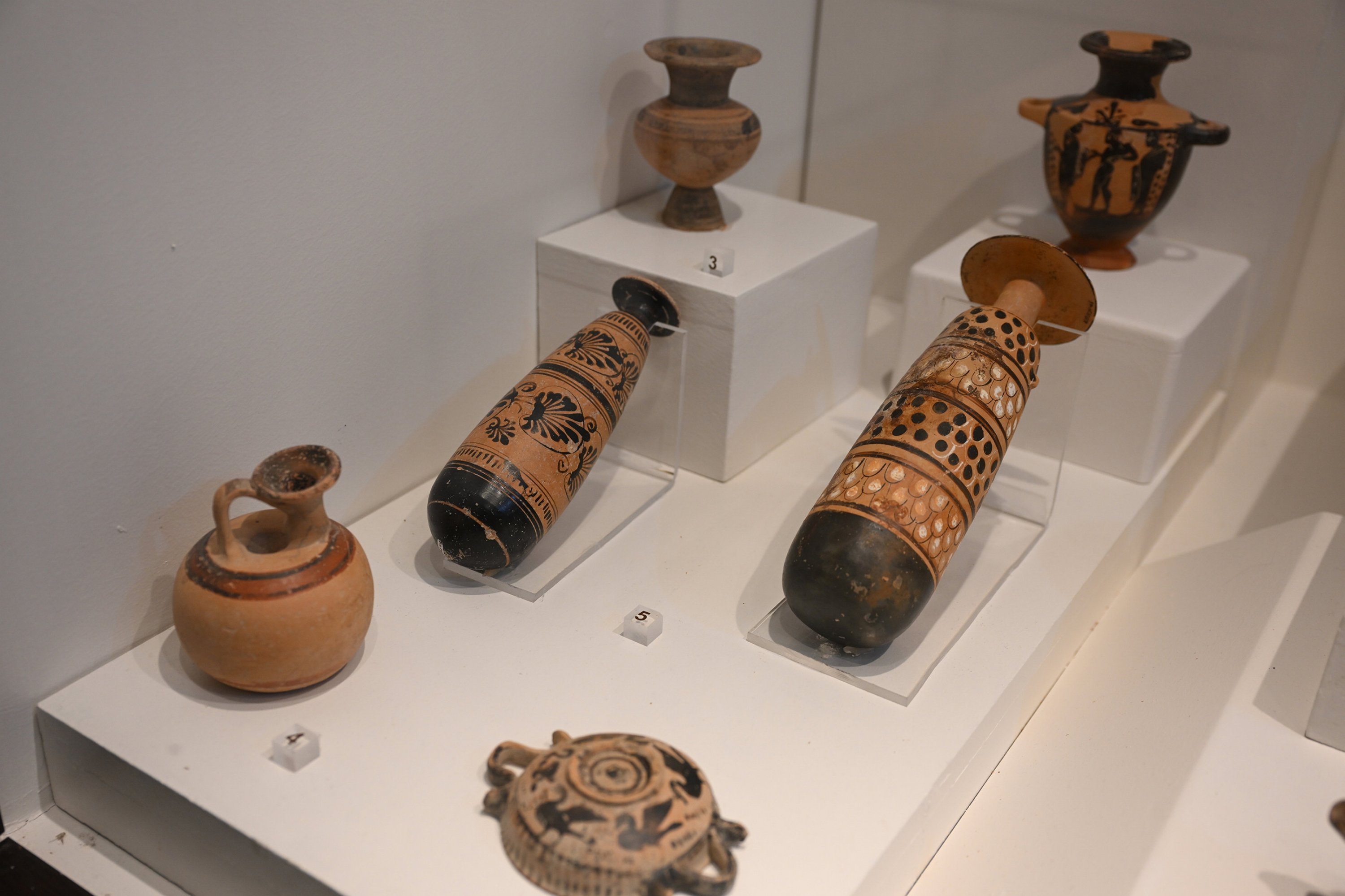 Artifacts found at the Ainos excavations are displayed at the Edirne Archaeology and Ethnography Museum, Edirne, Türkiye, April 2, 2025. (AA Photo)