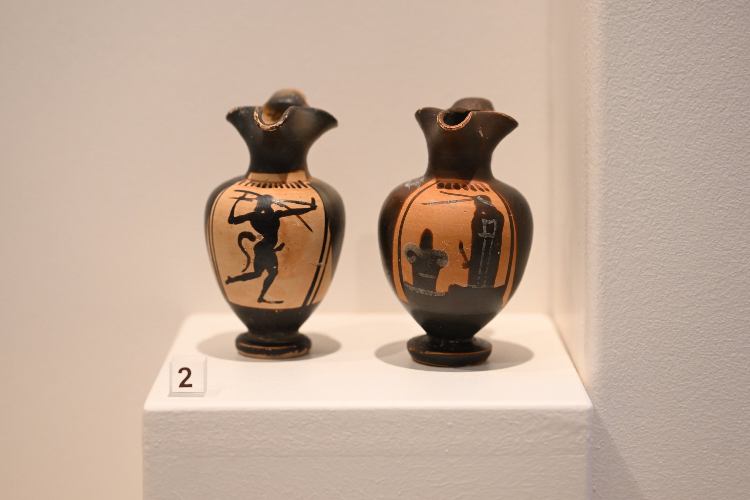 Hydrias found at the Ainos excavations are displayed at the Edirne Archaeology and Ethnography Museum, Edirne, Türkiye, April 2, 2025 .(AA Photo)