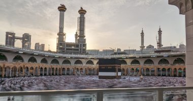 Muslim worshippers pray around the Kaaba at Mecca&#039;s Grand Mosque, Saudi Arabia, July 17, 2024. (Getty Images)