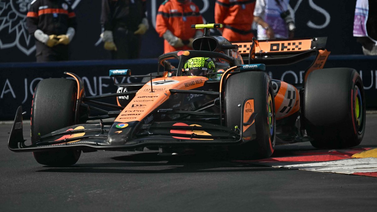 McLaren&#039;s British driver Lando Norris drives during qualifying for the Formula One Monaco Grand Prix at the Circuit de Monaco, May 24, 2025. (AFP Photo)