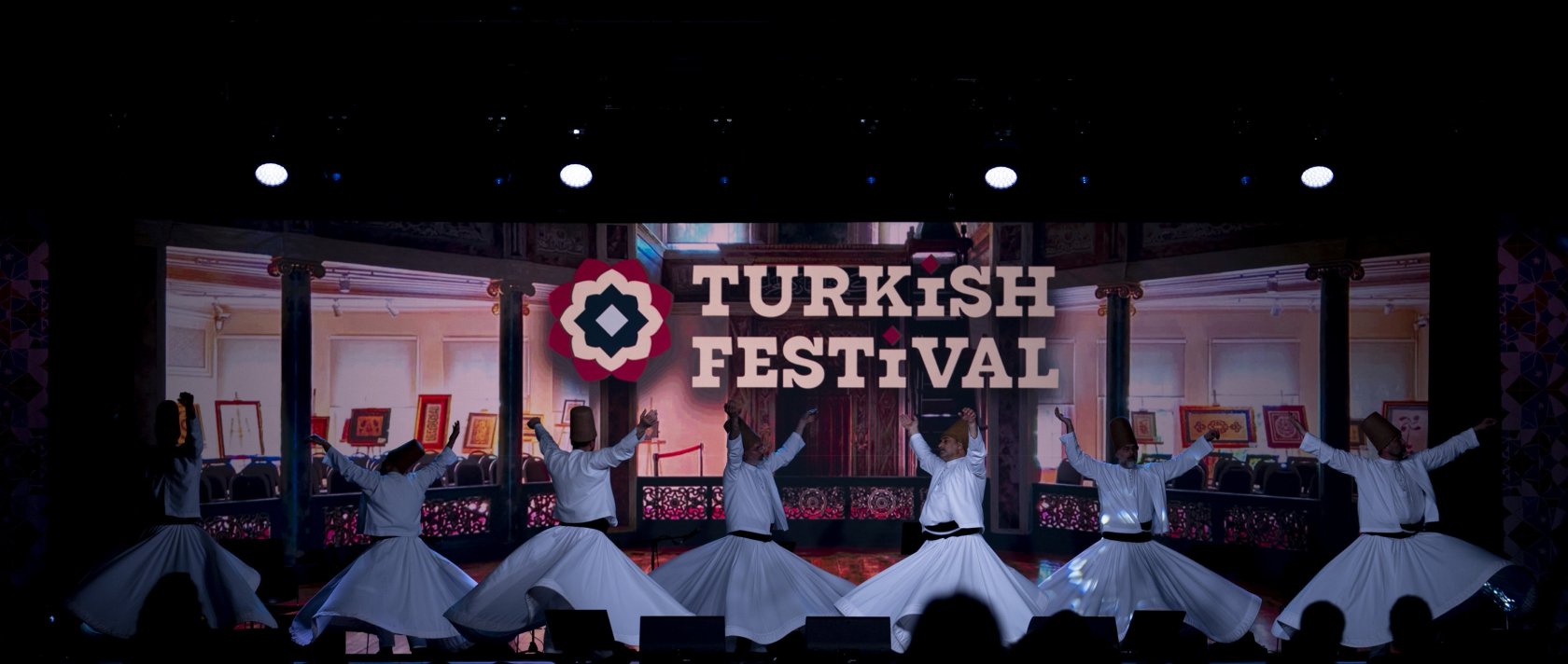 A group of Sufi whirling dervishes perform at the opening ceremony of the Turkish Festival at the Donald E. Stephens Convention Center, in Chicago, Illinois, U.S., May 24, 2025. (AA Photo)
