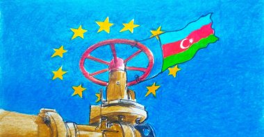 "Azerbaijan&#039;s strategic importance to Europe lies in its role as a key energy supplier." (Illustration by Erhan Yalvaç)