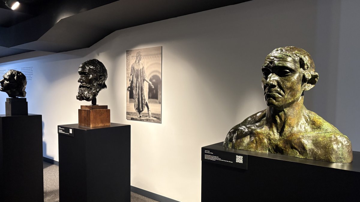 Artworks on display at The Arkın Rodin Collection Gallery, Girne, Northern Cyprus, May 22, 2025. (Photo by Funda Karayel)