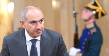 Armenian Prime Minister Nikol Pashinyan arriving for a gala concert held for heads of foreign delegations attending celebrations to mark Victory Day, Moscow, Russia, May 8, 2025. (EPA Photo)