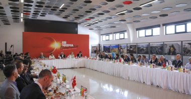 Kızılay Chair Fatma Meriç Yılmaz speaks to media representatives, Ankara, Türkiye, May 26, 2025 (Courtesy of Kızılay)
