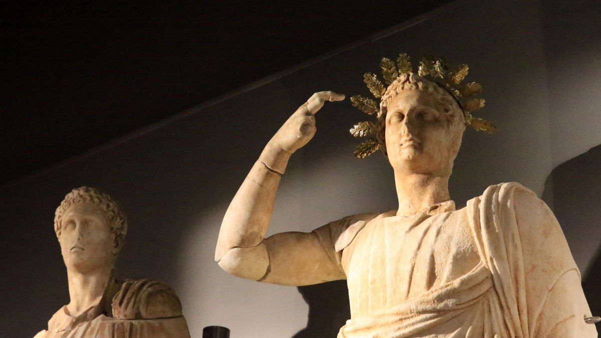 Ancient statues on display at Manisa Museum, Manisa, Türkiye, May 22, 2025. (AA Photo)