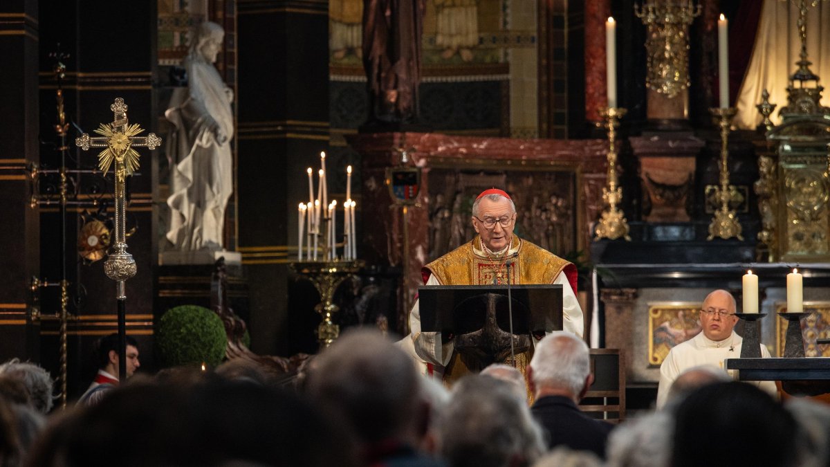 Cardinal Secretary of State of Vatican City Pietro Parolin during a visit to Amsterdam to mark the city's 750th anniversary, Netherlands, May 25, 2025. (EPA Photo)