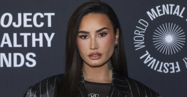 Singer-songwriter Demi Lovato participates in Project Healthy Minds' World Mental Health Day panel discussions at HBO Theater Hudson Yards, New York, U.S., Oct. 10, 2024. (AP Photo)