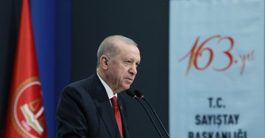 President Recep Tayyip Erdoğan speaks at an event in Ankara, Türkiye, May 27, 2025. (İHA Photo) 