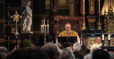 Cardinal Secretary of State of Vatican City Pietro Parolin during a visit to Amsterdam to mark the city&#039;s 750th anniversary, Netherlands, May 25, 2025. (EPA Photo)