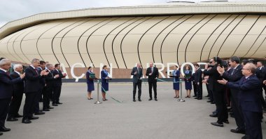 President Recep Tayyip Erdoğan and his Azerbaijani counterpart Ilham Aliyev inagurate the Lachin International Airport, Lachin, Azerbaijan, May 28, 2025. (AA Photo)