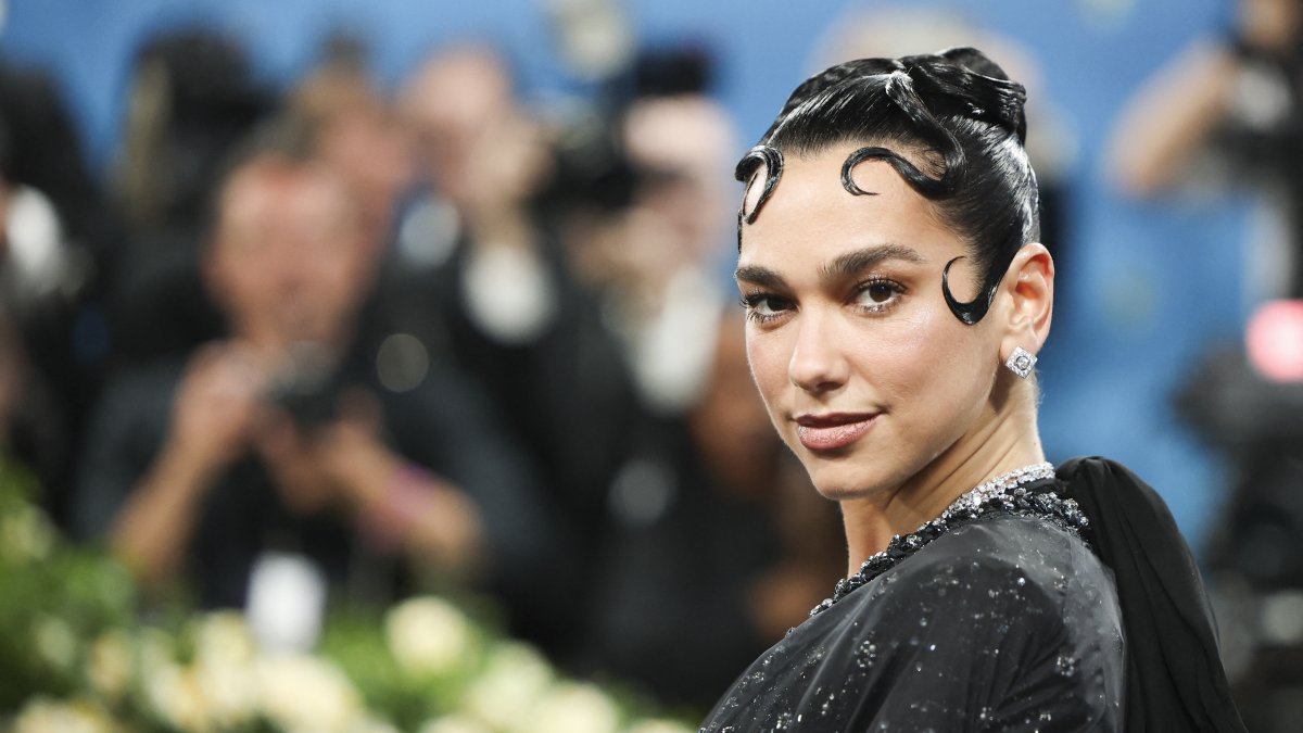 Dua Lipa poses during the Met Gala, an annual fundraising gala held for the benefit of the Metropolitan Museum of Art&#039;s Costume Institute, with this year&#039;s theme &quot;Superfine: Tailoring Black Style,&quot; in New York City, New York, U.S., May 5, 2025. (Reuters Photo)