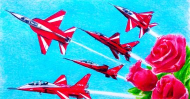 "Hürjet is Türkiye’s first indigenously developed jet trainer and light-attack aircraft." (Illustration by Erhan Yalvaç)