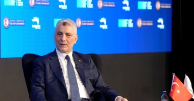 Trade Minister Ömer Bolat delivers a speech at "Opportunities in the Changing World Order," an event organized by Turkuvaz Media Group, Istanbul, Türkiye, May 29, 2025. (AA Photo)