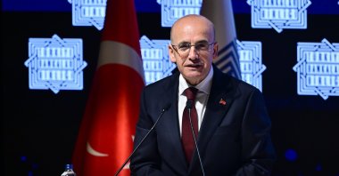 Finance Minister Mehmet Şimşek speaks at the 68th General Assembly Meeting of the Banks Association of Türkiye (TBB) in Istanbul, May 23, 2025. (AA File Photo)