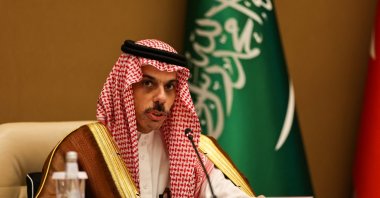 Saudi Foreign Minister Prince Faisal bin Farhan Al Saud speaks during a news conference in Riyadh, Saudi Arabia, May 14, 2025. (Reuters Photo)