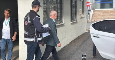 Police escort Büyükçekmece Mayor Hasan Akgün after his detention, Istanbul, Türkiye, May 31, 2025. (AA Photo)