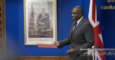 British Foreign Secretary David Lammy attends a press conference in Rabat, Morocco, June 1, 2025. (EPA Photo)