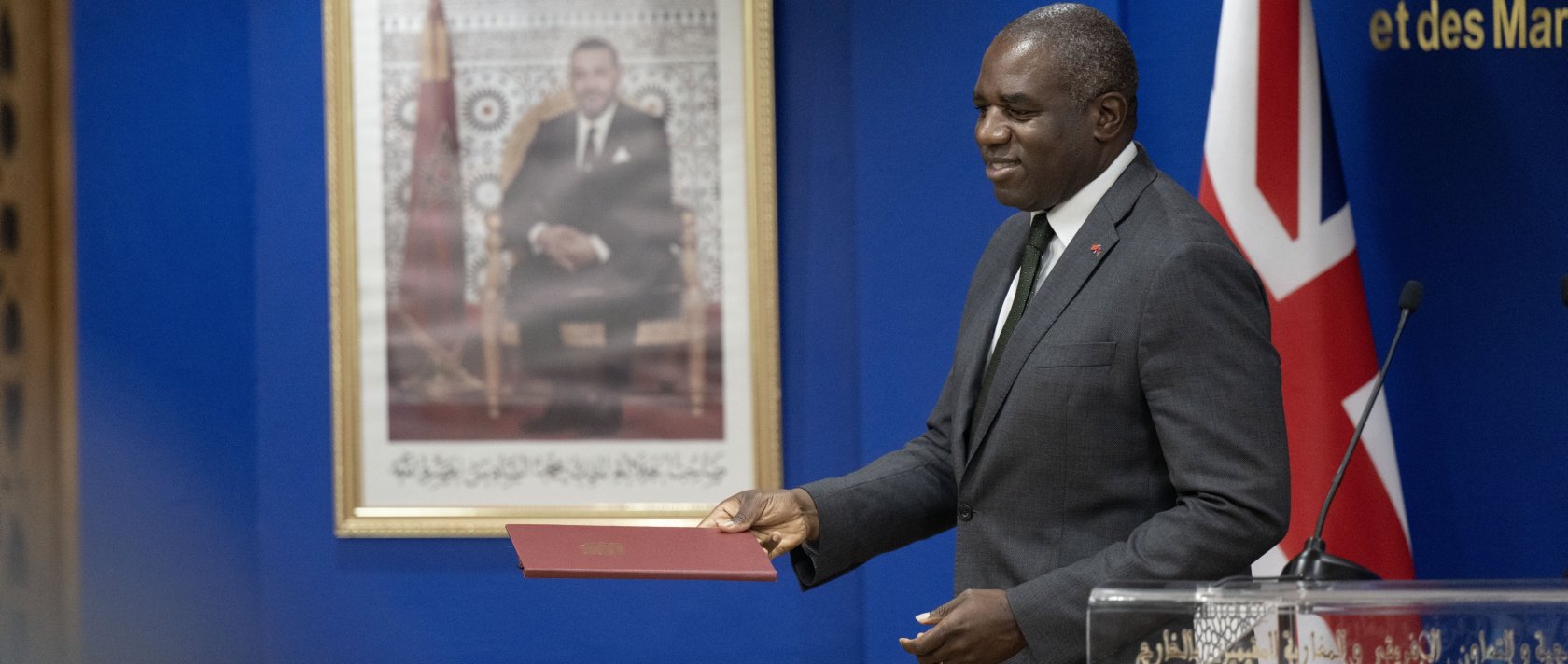British Foreign Secretary David Lammy attends a press conference in Rabat, Morocco, June 1, 2025. (EPA Photo)