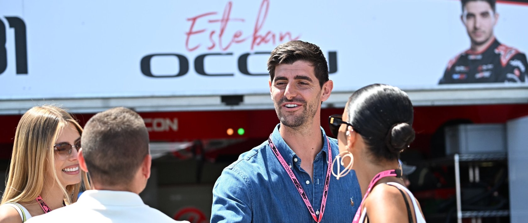 Belgian goalkeeper Thibaut Courtois (C) pictured before the start of the Formula One Grand Prix of Monaco at the Circuit de Monaco, Monte Carlo, Monaco, May 25, 2025. (EPA Photo)