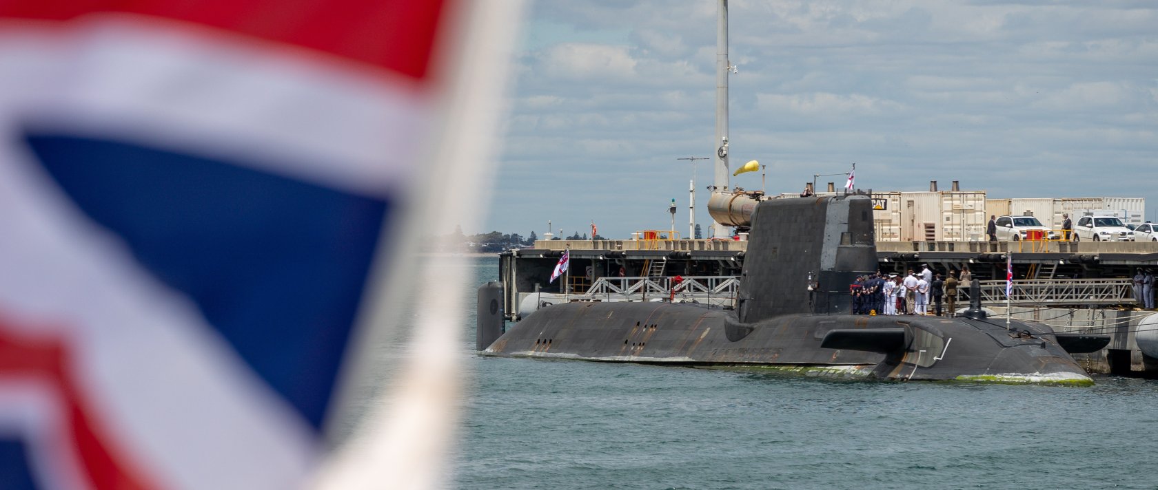A view of the U.K. nuclear-powered attack submarine HMS Astute at HMAS Stirling Royal Australian Navy base in Perth, Western Australia, Australia, Oct. 29, 2021. (EPA File Photo)