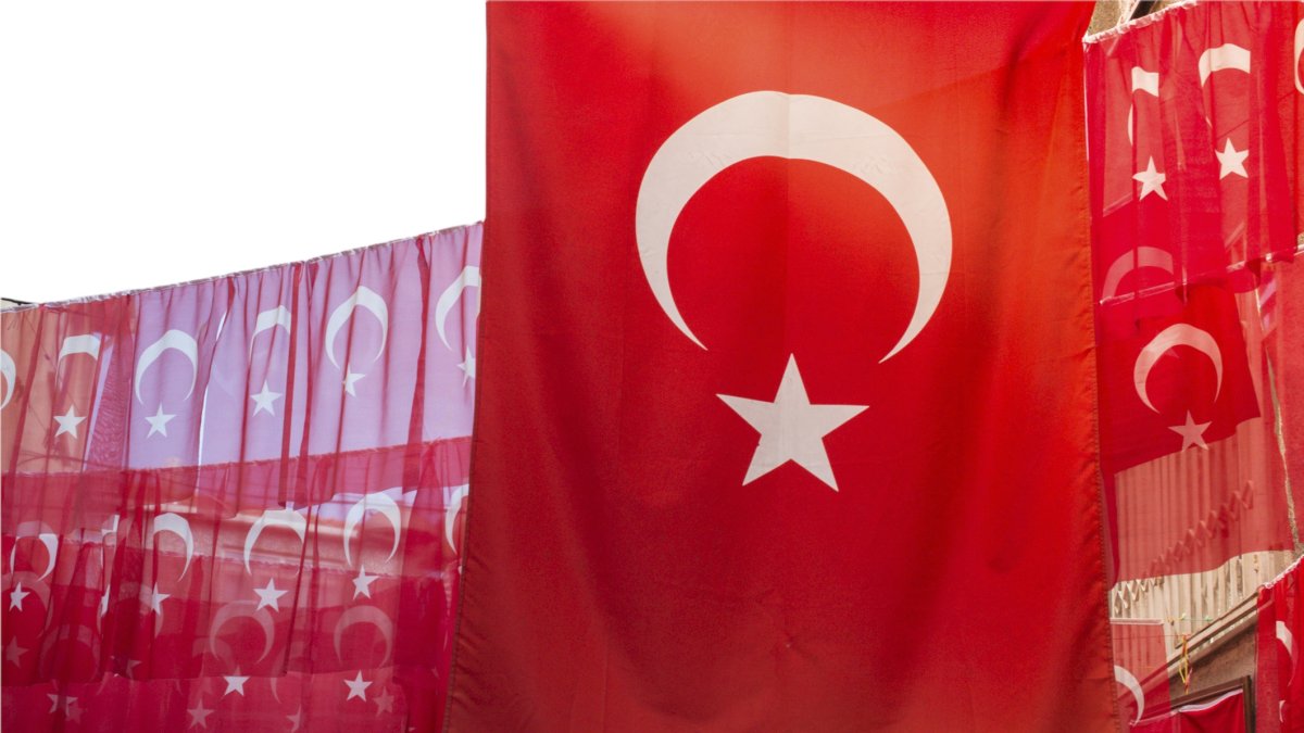 Flags of the Republic of Türkiye displayed side by side. Oct. 28, 2024. (Getty Images Photo)