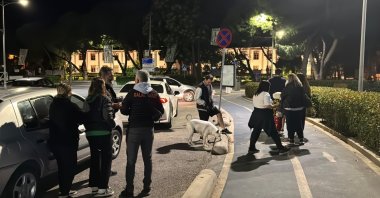 Locals seen outside early Tuesday morning following the 5.8 magnitude earthquake, Muğla, Türkiye, June 3, 2025. (DHA Photo)