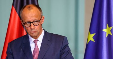German Chancellor Friedrich Merz attends a news conference with Ukrainian President Volodymyr Zelenskyy (not pictured), at the Chancellery, Berlin, Germany, May 28, 2025. (Reuters Photo)