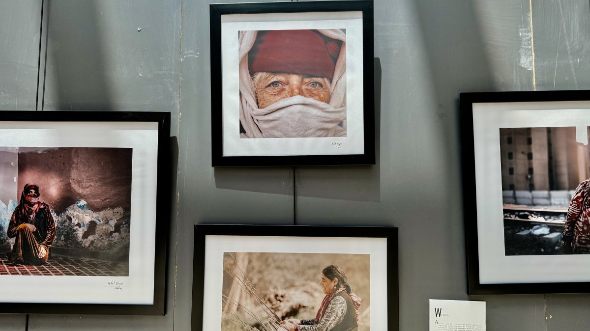 Photos are displayed at &quot;Children of the Mount of Olives&quot; exhibition at Ishak Pasha Palace, Ağrı, Türkiye, June 3, 2025. (İHA Photo)