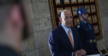 U.S. ambassador to Türkiye Thomas Barrack is seen in Anıtkabir, Ankara, Türkiye, June 3, 2025. (AA Photo)