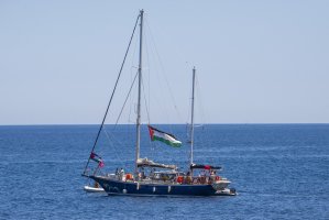 The Freedom Flotilla Coalition, including 22-year-old Swedish climate activist Greta Thunberg, departs Catania, Sicily, aboard the vessel “Madleen” en route to Gaza to deliver vital aid and protest Israel’s blockade, June 3, 2025. (AA Photo)