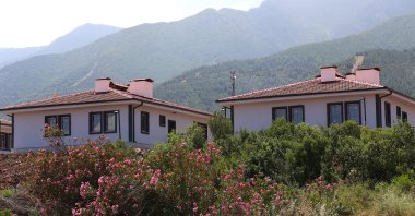 Newly built village-style disaster homes stand ready for residents, Hatay, Türkiye, May 28, 2025. (AA Photo)