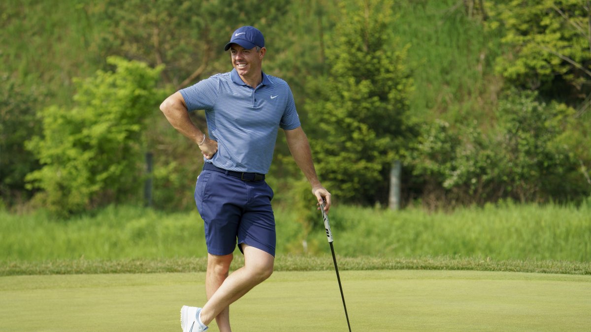 Rory McIlroy looks on from the green during the pro-am at the Canadian Open Golf golf tournament, Caledon, Ontario, Canada, June 4, 2025. (AP Photo)