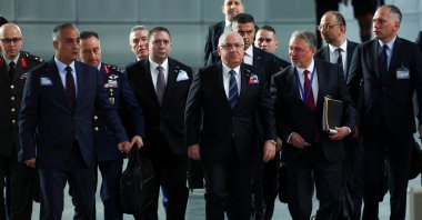 Defense Minister Yaşar Güler arrives for a meeting of NATO defense ministers at the alliance&#039;s headquarters, Brussels, Belgium, June 5, 2025. (Reuters Photo)