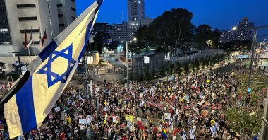 Demonstrators take part in a protest against Israeli Prime Minister Benjamin Netanyahu's government and to demand the release of Israeli captives in Gaza, Tel Aviv, Israel, May 31, 2025. (Reuters Photo)