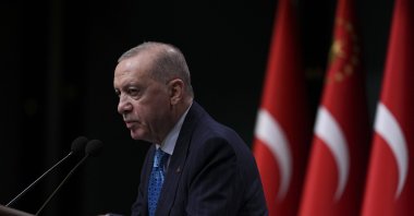 President Recep Tayyip Erdoğan speaks to reporters at a news conference after a Cabinet meeting in Ankara, June 2, 2025. (AA Photo)