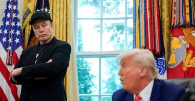 U.S. President Donald Trump and Elon Musk attend a press conference in the Oval Office of the White House, Washington, U.S., May 30, 2025. (Reuters Photo)