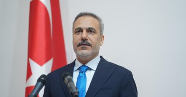 Foreign Minister Hakan Fidan attends an event in Kyiv, Ukraine, May 30, 2025. (AA Photo) 