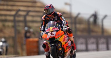 Turkish rider Deniz Öncü in action at MotorLand Aragon, Teruel, Spain, June 8, 2025. (AA Photo)