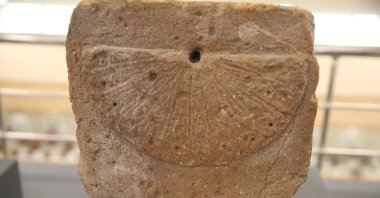 A 1,000-year-old sundial on display at Kars Museum, Kars, northeastern Türkiye, June 3, 2025. (AA Photo)
