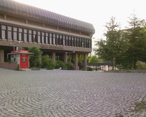 A general view of the National Library of Türkiye, Ankara, Türkiye. (Wikipedia Photo)