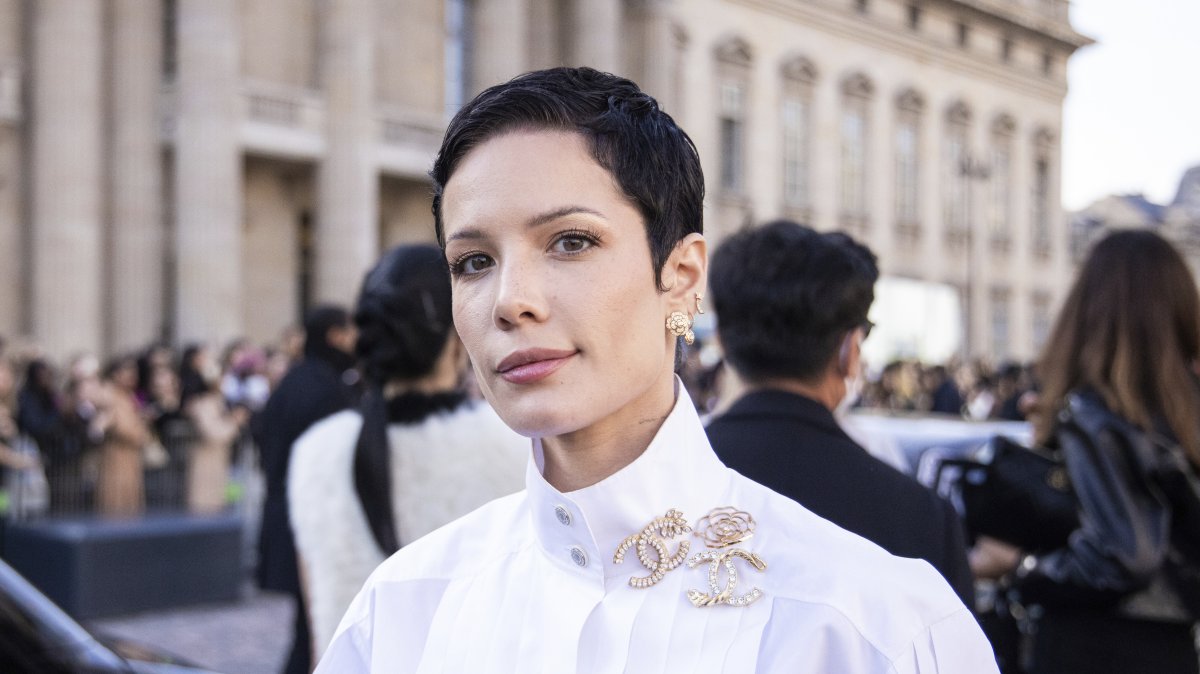 Halsey departs the Chanel ready-to-wear Spring/Summer 2023 fashion collection presented in Paris, France, Oct. 4, 2022. (AP Photo)