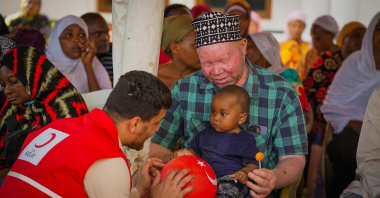 Turkish Red Crescent (Kızılay) teams deliver Eid al-Adha meat donations to people in need as part of their global aid efforts during the holiday, Tanzania, East Africa, June 9, 2025. (AA Photo)