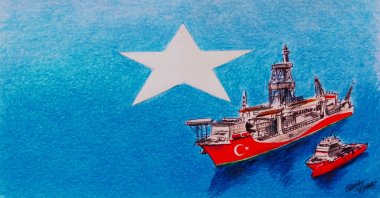 &quot;Although Türkiye&#039;s exploration of oil and gas resources holds beneficial prospects for Somalis, it also brings up significant issues about resource management, governance and transparency.&quot; (Illustration by Erhan Yalvaç)