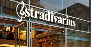 A logo of Stradivarius, a brand of Inditex, is seen on one of the store&#039;s branches, London, U.K., Feb. 1, 2019. (Shutterstock Photo)