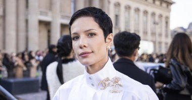 Halsey departs the Chanel ready-to-wear Spring/Summer 2023 fashion collection presented in Paris, France, Oct. 4, 2022. (AP Photo)